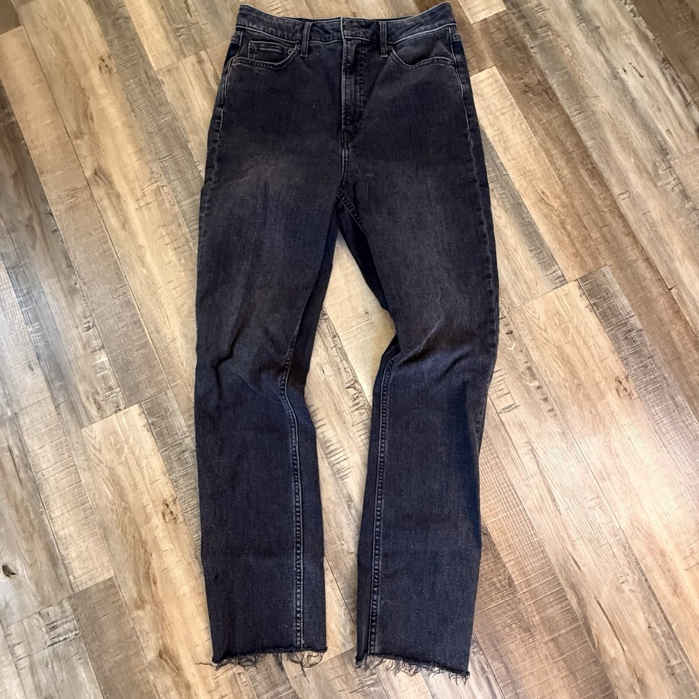 THE‎ GAP Vintage Slim Sky High Rise Black Denim Cut Off Jean Sz 10/30T